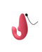 A vibrant pink, ergonomically designed **Womanizer Blend Pleasure Air Clitoral & G-Spot Rabbit - Rose** with a curved shape, featuring control buttons on the side. This rabbit vibrator is shown alongside a detachable charging cable with a round magnetic connector by **Womanizer**.