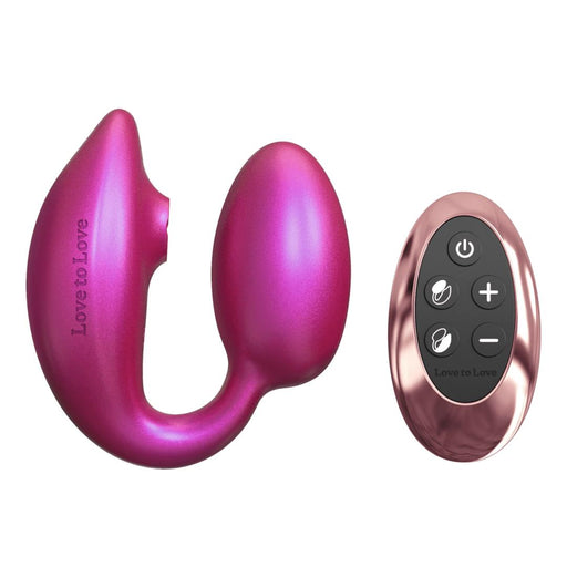 Wonderlover Hands Free Clitoral and G-Spot Vibrator with Remote - Pink