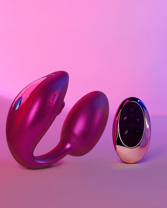 Lovely Planet Vibrator Wonderlover Hands Free Clitoral and G-Spot Vibrator with Remote - Pink