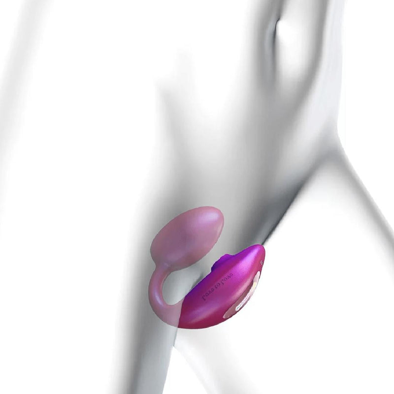 Wonderlover Hands Free Clitoral and G-Spot Vibrator with Remote - Pink