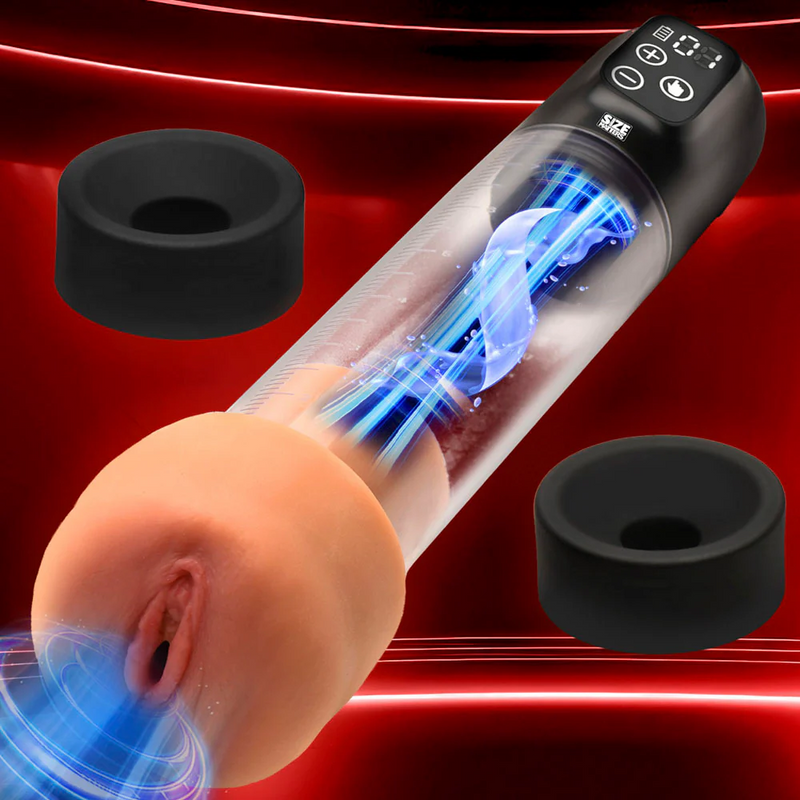 Pump Up Sucking Penis Pump & Pussy Masturbator Combo
