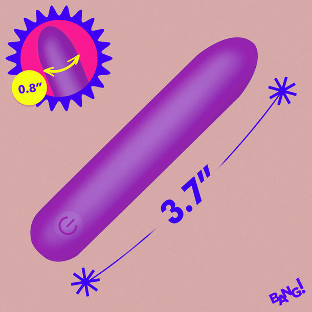 Bang! Tapered Flexible Purple Silicone Bullet