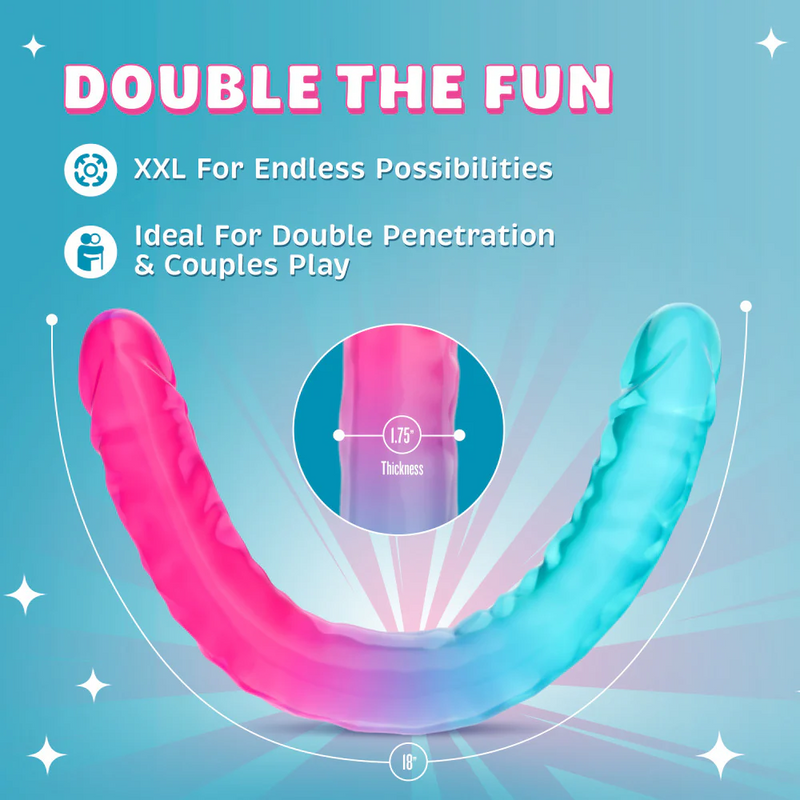 B Yours Candy Papi 17.75-Inch Double-Ended Dildo
