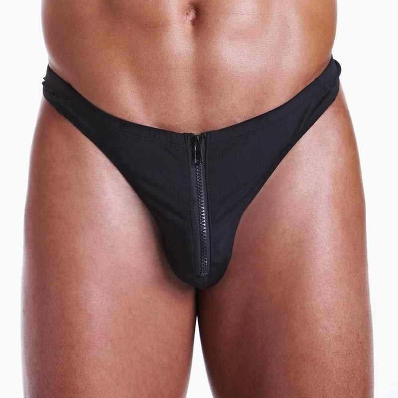Unzip Me Midnight Men’s Zipper Thong