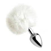 TAILZ White Fluffy Bunny Tail Anal Plug