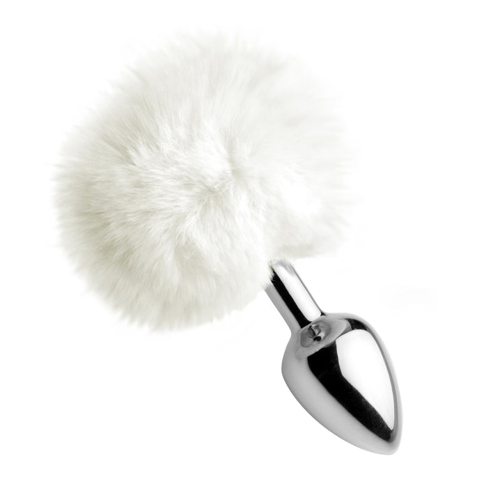 TAILZ White Fluffy Bunny Tail Anal Plug