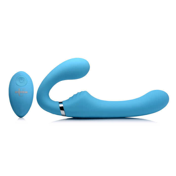 Mighty Rider Vibrating Strapless Strap-On Dildo with Remote