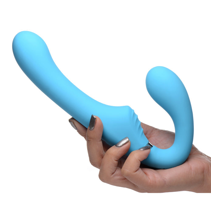 Mighty Rider Vibrating Strapless Strap-On Dildo with Remote