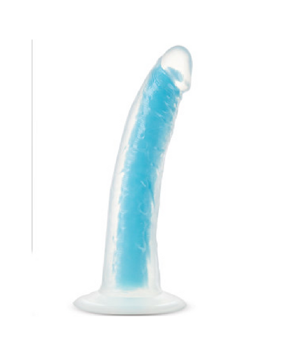 Neo Elite Glow in the Dark 7.5 Inch Silicone Dildo - Blue