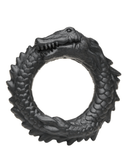 XR Brands Cock Ring Black Caiman Serpent Fantasy Cock Ring