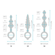 b-Vibe Beaded Butties 3 Piece Anal Plug Set