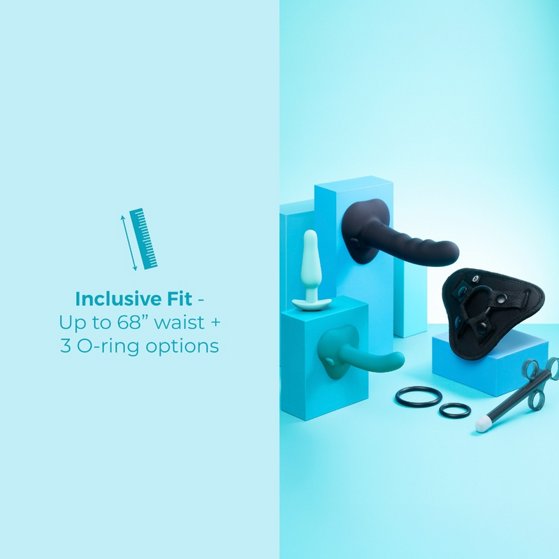b-Vibe Strap-It-On Anal Training Kit with Harness & Silicone Dildos
