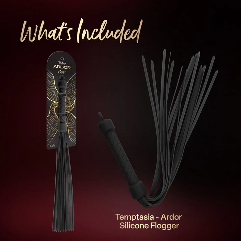Temptasia Ardor - Silicone Flogger - Black