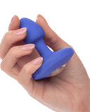 CalExotics Anal Toy Cheeky Gems Small Rechargeable Vibrating Butt Plug - Blue