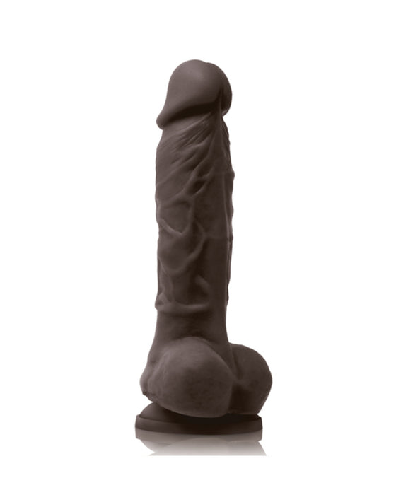 Colours Dual Density 5 Inch Silicone Dildo - Dark Chocolate