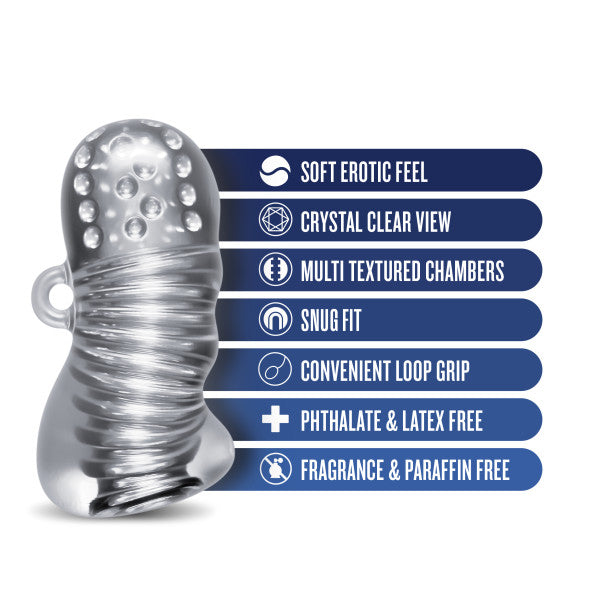 Rize Squeezy Clear Textured Compact Stroker