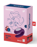 Satisfyer Vibrator Double Joy Wearable App Controlled Couples Vibrator - Purple