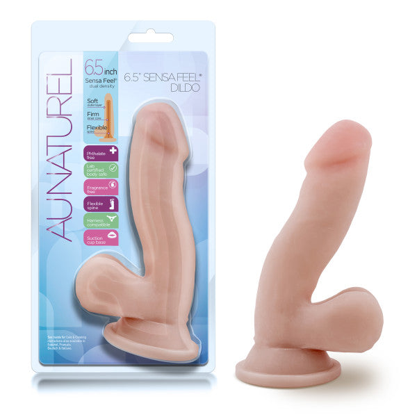 Au Naturel 6.5 Inch Suction Cup Dildo - Vanilla