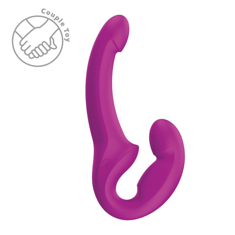 Fun Factory Share Lite flexible double dildo in vibrant magenta silicone, designed for shared intimacy.
