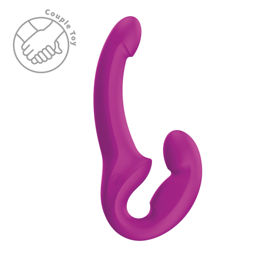 Fun Factory Share Lite flexible double dildo in vibrant magenta silicone, designed for shared intimacy.