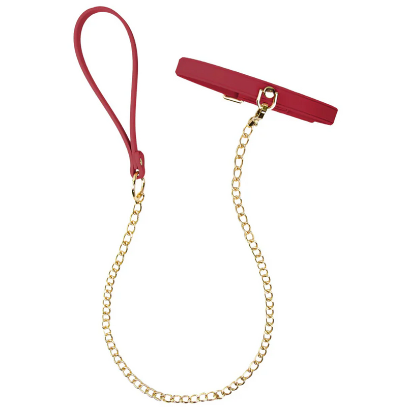 Temptasia Ardor - Silicone Collar & Leash - Red