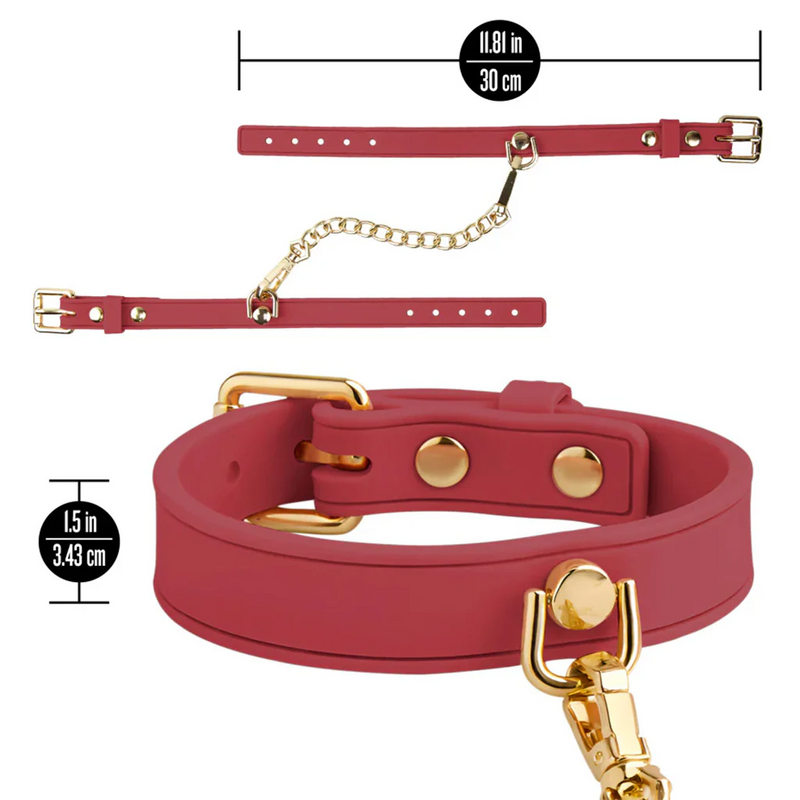 Temptasia Ardor - Silicone Wrist & Ankle Restraints - Red