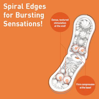 Tenga Flip Orb Adjustable Masturbator - Sunset Orange