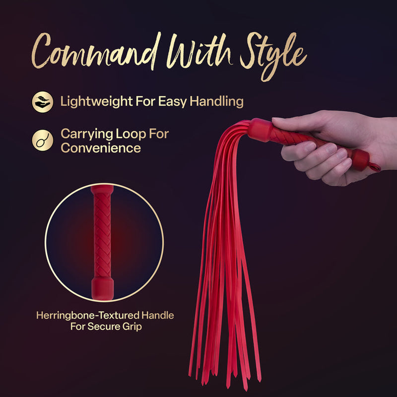 Temptasia Ardor - Silicone Flogger - Red