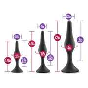 Luxe Beginner 3 Plug Anal Trainer Set