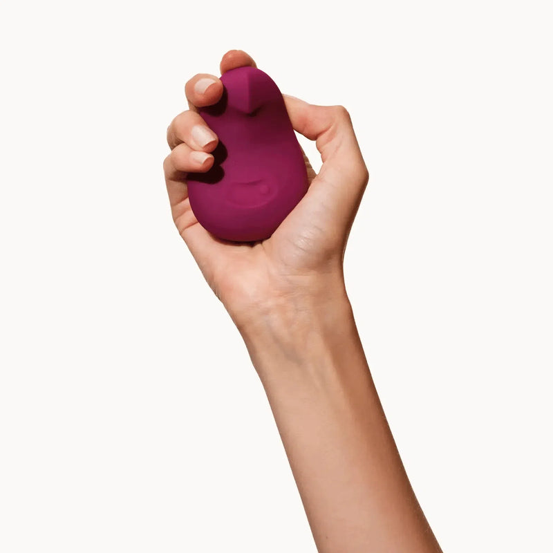 Dame Pom Hand Held Flexible Silicone Vibrator - Plum