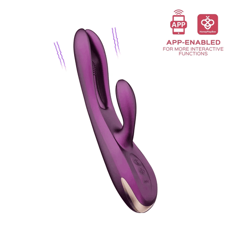 Terri App-Controlled Kinky Finger Tapping Rabbit Vibrator - Purple