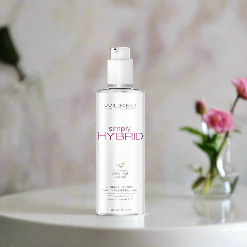 Wicked Simply Hybrid Water and Silicone Based Lubricant 4 oz