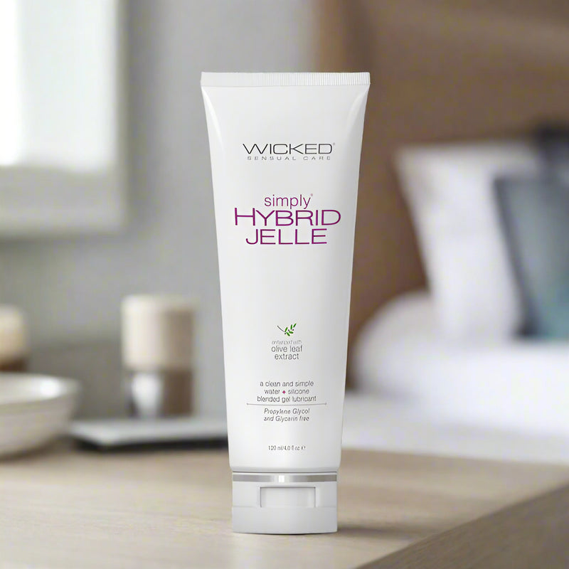 Wicked Simply Hybrid Jelle Silicone and Water Based Lubricant 4 oz
