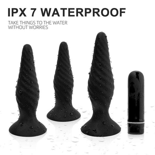 Idris 3 Piece Vibrating Anal Trainer Set with Remote Control