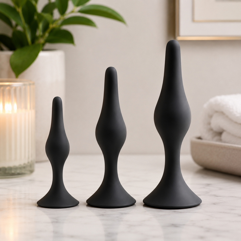 Luxe Beginner 3 Plug Anal Trainer Set - Various Colours