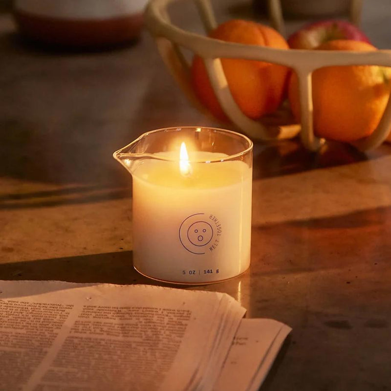 Wild Lust Massage Oil Candle by Dame (Lime Leaf, Ambrette & White Peach)