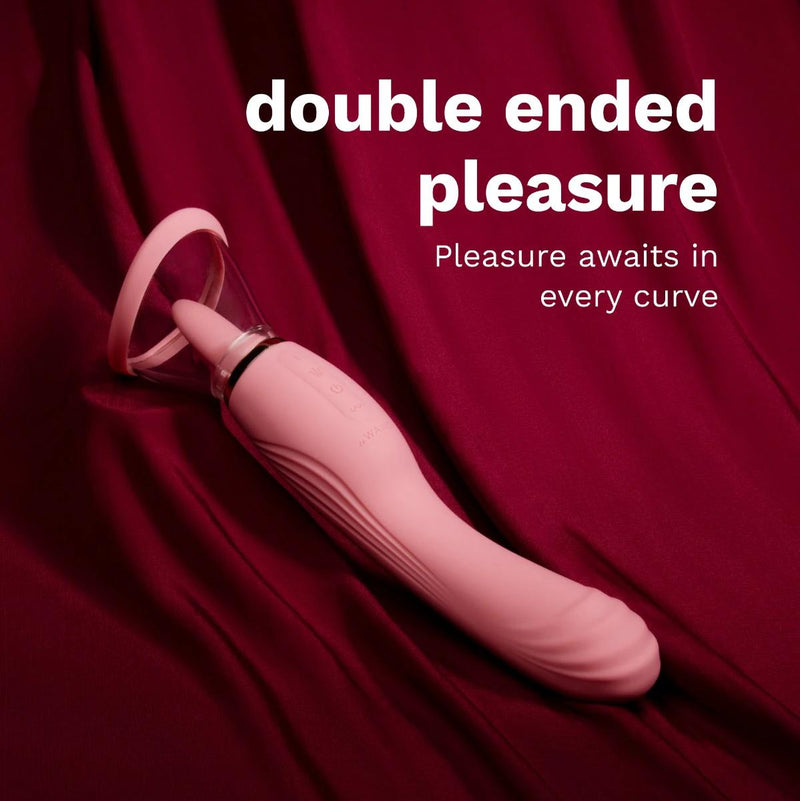 Lick Double Ended Tongue, Suction, and G-Spot Vibrator