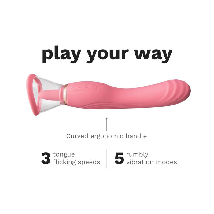 Lick Double Ended Tongue, Suction, and G-Spot Vibrator