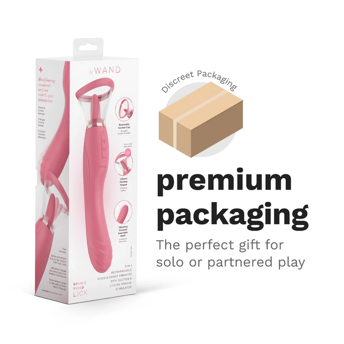 Lick Double Ended Tongue, Suction, and G-Spot Vibrator