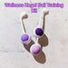 Two white and purple Kegel balls with handles rest on a textured surface. Above, the words “Wellness Kegel Ball Training Kit for Pelvic Floor Health” highlight this effective kit for pelvic floor strengthening.
