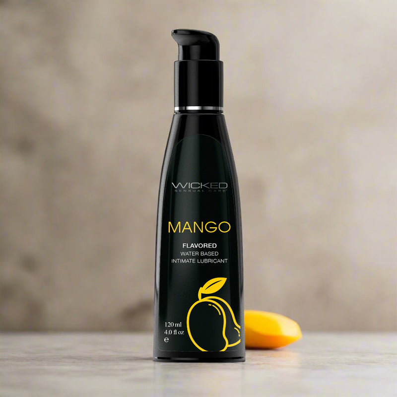 Wicked Aqua Mango Flavored Water Based Lubricant 4 OZ