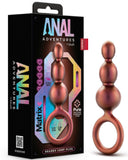 Blush Anal Toy Matrix Soft Silicone Beaded Anal Beads with Finger Loop