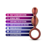 Blush Anal Toy Matrix Soft Silicone Duo Anal Beads with Finger Loop