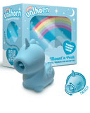 Creative Conceptions Vibrator Mount n Peak Unicorn Shaped Flickering Tongue Clitoral Vibrator - Blue