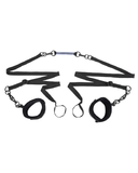 Sportsheets Sex Furniture Pivot Connection Kit with Tethers and Cuffs - Black