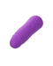 A CalExotics Vibrating Stud Mini Cock Shaped Bullet Vibrator - Purple, cylindrical adult toy, with a textured surface and a rounded tip, resembling a finger. The object is smooth with slight ridges along its length and offers powerful speeds of vibration. The background is solid white.