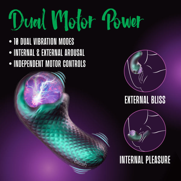 Enchanted Serpent Pulse Vibrator with Mystical Plasma Globe