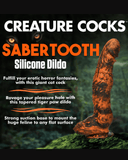 XR Brands Dildo Sabertooth 11 inch Tiger Fantasy Dildo with Suction Cup