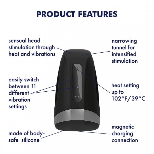 Satisfyer Men Heating Vibrating Waterproof Stroker