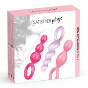 Satisfyer Plug Set Of 3 Silicone Butt Plug Anal Trainers - Multi Color
